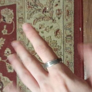 Triton silver Carbonite ring size 9